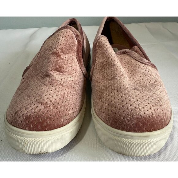 Steve Madden Zarayy Pink Blush Velour Slip-On Sneaker Flats Womens 7.5 Casual - Picture 6 of 11